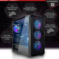 SYSTEMTREFF Basic Gaming Komplett PC Set AMD Ryzen 5 PRO 5655G 6x4.4GHz | AMD RX Vega 7 4K | 512GB M.2 NVMe | 16GB DDR4 RAM |