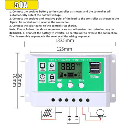 6000-W-Off-Grid-Solarstrom-Kit mit faltbarem, wasserdichtem 100-W-Panel und 50-A-Controller for Boote, Wohnmobile und den