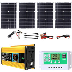 6000-W-Off-Grid-Solarstrom-Kit mit faltbarem, wasserdichtem 100-W-Panel und 50-A-Controller for Boote, Wohnmobile und den