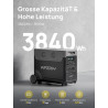 AFERIY 3840Wh Tragbare Powerstation, 3600W Solargenerator LiFePO4 mit USV, 3x230V AC Ausgang 3600W (7200W Peak), Stormerzeuger