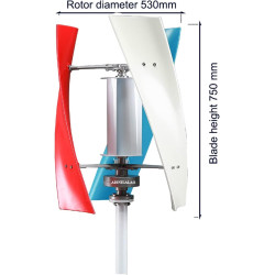 AISINILALAO 9000W kein Geräusch-vertikaler magnetischer Wind-Generator, vertikaler Achsen-leistungsfähiger