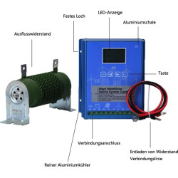 AISINILALAO 5000W 12 V/24 V/48 V MPPT Wind Solar Hybrid -Ladungssteuerung Mit Dump -Last -Windturbinenladungssteuerung Für