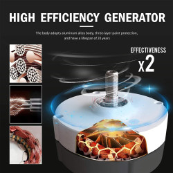 AISINILALAO 9000W Vertikale Windturbine, 3 Blätter Vertikaler Windturbinengenerator 12V-220V