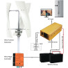 AISINILALAO 9000W Vertikale Windturbine, 3 Blätter Vertikaler Windturbinengenerator 12V-220V