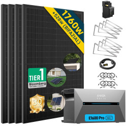 ALLDREI Balkonkraftwerk mit Speicher 2 Pro, Solarbank E1600Pro All in One Stromspeicher 1,6kWh mit Wechselrichter, Komplettset