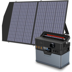 ALLPOWERS S300 Tragbarer Powerstation mit 1x 100W Solarpanel, 288Wh / 78000mAh Mobile Stromversorgung Generatoren 300W Batterie