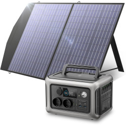 ALLPOWERS Solargenerator R600, 299WH LiFePO4 Batterie, 2x 600W (1200W Spitze) AC Ausgang Tragbare Powerstation mit 100W