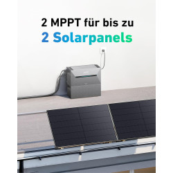 Anker SOLIX Solarbank 2 Plus, 2 MPPT für bis zu 2 Solarpanels, Balkonkraftwerk mit Speicher,1,6kWh,1200W Solareingang,
