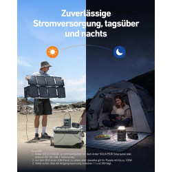 Anker SOLIX C300 DC Powerbank Powerstation, 288Wh Akku für mehrere Geräte, LiFePO4 Akku, 300W Solargenerator, Für Camping,