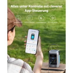 Anker SOLIX C300 DC Powerbank Powerstation, 288Wh Akku für mehrere Geräte, LiFePO4 Akku, 300W Solargenerator, Für Camping,