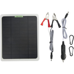 Solar Autobatterie Ladegerät, 20W 12V Solarpanel Solar Ladegerät Solarladegerät Notstromversorgung Dual-USB-Ausgang
