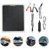 Solar Autobatterie Ladegerät, 20W 12V Solarpanel Solar Ladegerät Solarladegerät Notstromversorgung Dual-USB-Ausgang