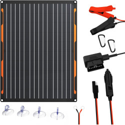Solar Autobatterie Ladegerät 12V 20W Solarmodul IP67 wasserdichtes Solarpanel tragbares Batterieladegerät SAE-Anschlusskabel für