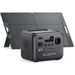 BLUETTI AC50B Tragbare Powerstation mit 100W Solarpanel, 448Wh/700W Solargenerator, 65W USB-C PD-Ausgang, LiFePO4-Batterie für