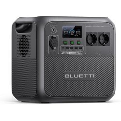 BLUETTI AC180 Powerstation, 1152Wh Powerstation LiFePO4 mit 2 1800W (2700W Spitze) AC Ausgänge, Schnellladung von 0-80% in 45