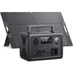 BLUETTI Solar Generator EB3A mit 100W Solarpanel, 268Wh Tragbare Powerstation mit 600W (1200W Peak) AC Ausgängen, LiFePO4