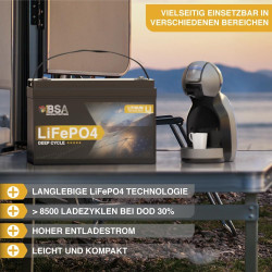 BSA LiFePO4 100Ah 12V Mini Lithium Batterie Wohnmobil Akku mit BMS Solarbatterie Solar Boot AI Affiliate SummarizerNew