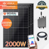 Balkonkraftwerk 2000W - Solaranlage Bifaziale Glas/Glas Paneele, WiFi Smarte PV Anlage Echtzeit-Überwachung via App mit WLAN AI