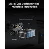 Balkonkraftwerk Komplettset 2600W mit 1600W Speicher, 4x500W Bifazial Solarmodule Vollschwarz mit Solix Pro 2 Stromspeicher