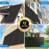 Balkonkraftwerk Komplettset 2600W mit 1600W Speicher, 4x500W Bifazial Solarmodule Vollschwarz mit Solix Pro 2 Stromspeicher