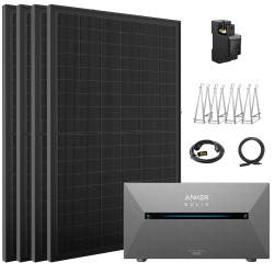 4x500w Solarpanel mit Solarbank E1600 Pro, Balkonkraftwerk mit Speicher 2 Pro, Komplettset mit All in One Stromspeicher 1,6kWh