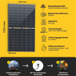 880W/800W Balkonkraftwerk mit Speicher Komplettset 2,56kWh Marstek Jupiter C Speicher inkl. 800W integrietem Wechselrichter |