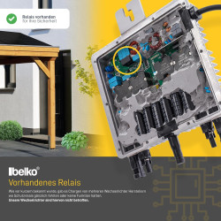Belko® Balkonkraftwerk 830Wp Komplettset, 2 x 415W Trina Solar Full Black Module, 800W Wechselrichter mit WiFi, Smarte