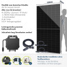 SPAUN Balkonkraftwerk 2000Wp | 1800W Komplettset mit bis zu 2600Wp bifazialer PV-Leistung und 10m Anschlusskabel zum Einstecken