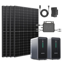 2*B2500 Balkonkraftwerk mit Speicher+4 * 500W Solarmodule+800W Mikrowechselrichter+5M Betteri-Steckern+CT002 Smarter Zähler,