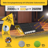 1000W/800W Balkonkraftwerk mit Speicher Komplettset 2,56kWh Marstek Jupiter C Speicher inkl. 800W integrietem Wechselrichter |