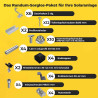 EPP.Solar® Balkonkraftwerk Halterung, Stockschrauben Montage Set für 2 Module, Stockschraube & Adapterplatte inkl.1245mm