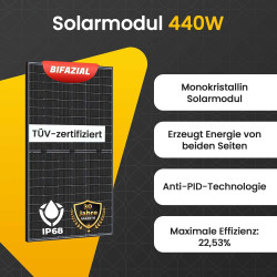 EPP.Solar® Smart Balkonkraftwerk mit Speicher 5280W Solaranlage Komplettset, 2,56kWh Stromspeicher, 3000W Notstromsteckdose,