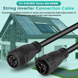 BuyWeek Micro Inverter AC Kabel für GTB/WVC Serie Solar Mikro-Wechselrichter 600W–2000W, M25 AC Verlängerungskabel IP68
