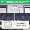 BuyWeek Wechselrichter Balkonkraftwerk, Wechselrichter 800W IP67 Wasserdicht Mikrowechselrichter mit WLAN APP Micro