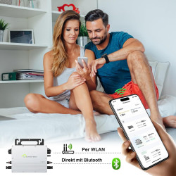 BuyWeek Wechselrichter Balkonkraftwerk, Wechselrichter 800W IP67 Wasserdicht Mikrowechselrichter mit WLAN APP Micro