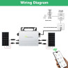 BuyWeek Wechselrichter Balkonkraftwerk, Wechselrichter 800W IP67 Wasserdicht Mikrowechselrichter mit WLAN APP Micro