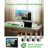 Camcamp Solar Überwachungskamera Set mit 10" Monitor &500GB Festplatte, 2K PTZ Solar Kamera Aussen Wlan,10CH NVR,HDMI