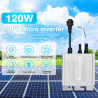 DEWIN Solar Mikro Wechselrichter, 120W Solar PV Grid tie Micro Inverter IP65 Wasserdichter MPPT Wechselrichter mit Netzanschluss