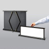 DELUXX Advanced Portable Table-Stand Mobile Beamer-Tisch-Leinwand mit ausklappbaren Standfüßen und Tragegriff Stativ-Leinwand