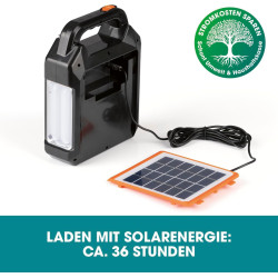 EASYmaxx Solar-Generator Kit 4500mAh | 2 Auflademodi: Solarpanel oder USB | Zum Aufladen von Handy, Powerbank, u.v.m. |