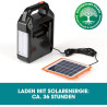EASYmaxx Solar-Generator Kit 4500mAh | 2 Auflademodi: Solarpanel oder USB | Zum Aufladen von Handy, Powerbank, u.v.m. |
