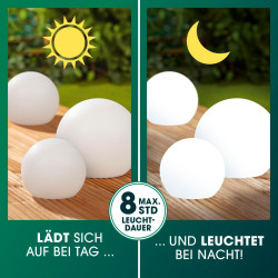 EASYmaxx 2er- Set LED Solarleuchte mit Farbwechsel | Deko Gartenleuchte mit LED Beleuchtung | Wunderschöne Lichteffekte mit