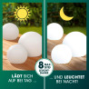 EASYmaxx 2er- Set LED Solarleuchte mit Farbwechsel | Deko Gartenleuchte mit LED Beleuchtung | Wunderschöne Lichteffekte mit