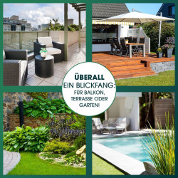 EASYmaxx 2er- Set LED Solarleuchte mit Farbwechsel | Deko Gartenleuchte mit LED Beleuchtung | Wunderschöne Lichteffekte mit