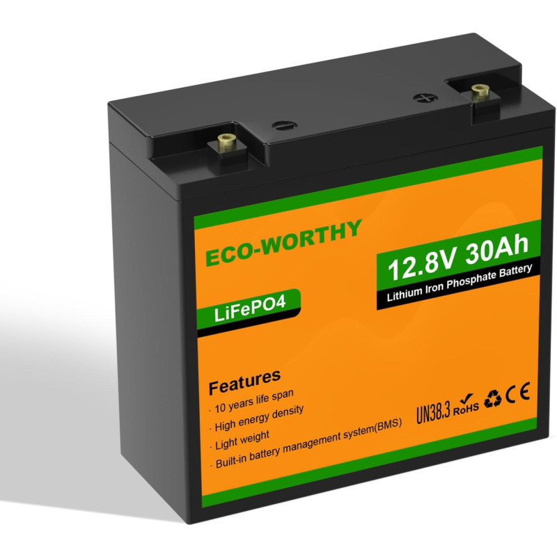 ECO-WORTHY LiFePO4 280Ah Bluetooth, Lithium Batterie 12V 280ah mit BMS Low Temperature Schutz und Max. 15000 Zyklens,3584Wh