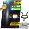 EPP.Solar 1000W Balkonkraftwerk - Solaranlage Komplettset mit 500W Bifazial Modul Black/Silber Rahmen, Neu Generation