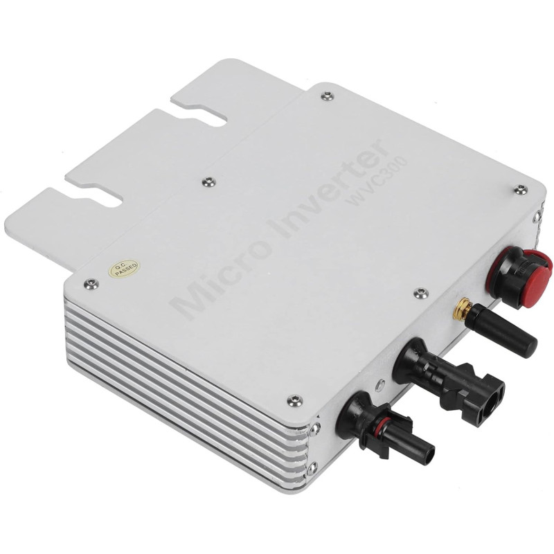 EVTSCAN 300W Solarmodul Mikro-Wechselrichter, Plug-and-Play, Reiner Sinus-Wechselrichter 12V DC auf 220V AC Konverter, WiFi APP