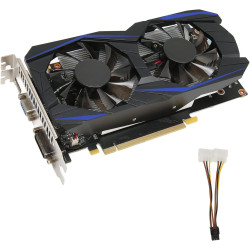 Elprico GTX 550Ti 6 GB Gaming-Grafikkarte, 192-Bit-GDDR5-PC-Grafikkarte mit Zwei Lüftern, HDMI-VGA-DVI-Schnittstelle für