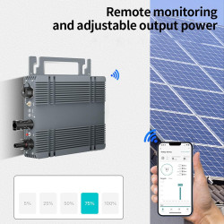 350W Solar Grid Tie Micro Inverter Effiziente Energieumwandlung Solarpanel Wechselrichter Wolkenüberwachung IP66 Wasserdicht