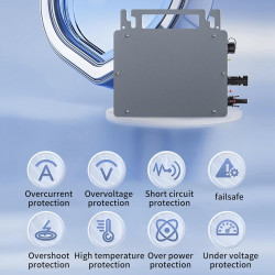 350W Solar Grid Tie Micro Inverter Effiziente Energieumwandlung Solarpanel Wechselrichter Wolkenüberwachung IP66 Wasserdicht